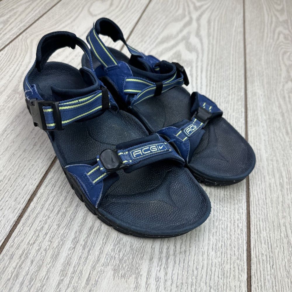 Nike ACG Sandal Woven Nylon Sport‎ Adjustable Strap Shoe Hook Loop SIZE WORN OFF